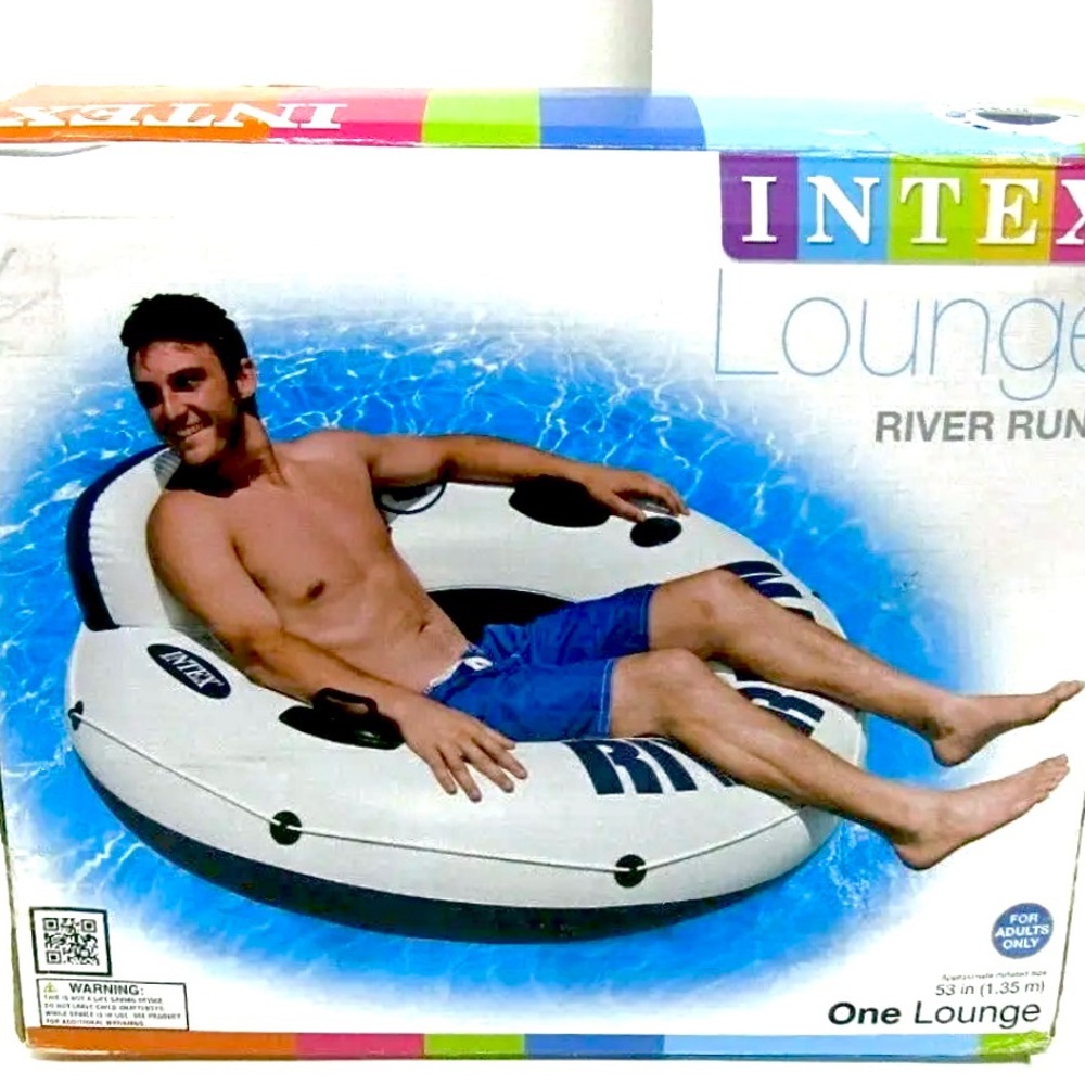 Intex River Run 1 Lounge Inflatable Float Water Tube Raft Lake Pool
